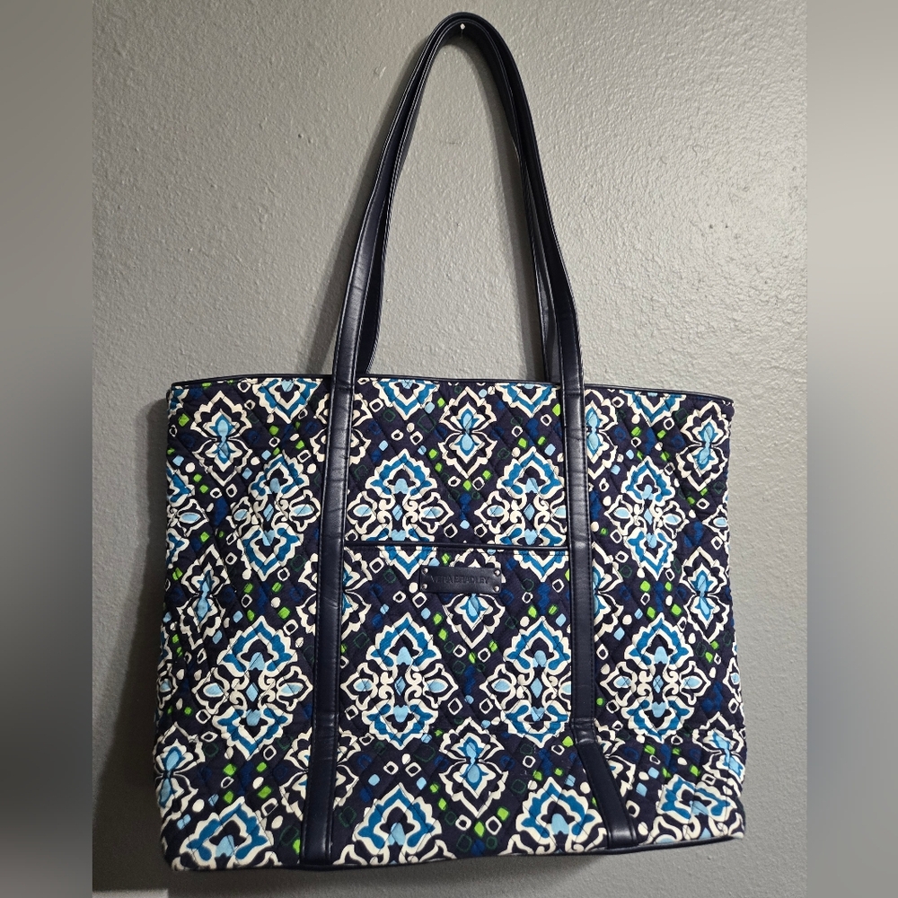 Vera Bradley Ink Blue Pattern Tote Bag